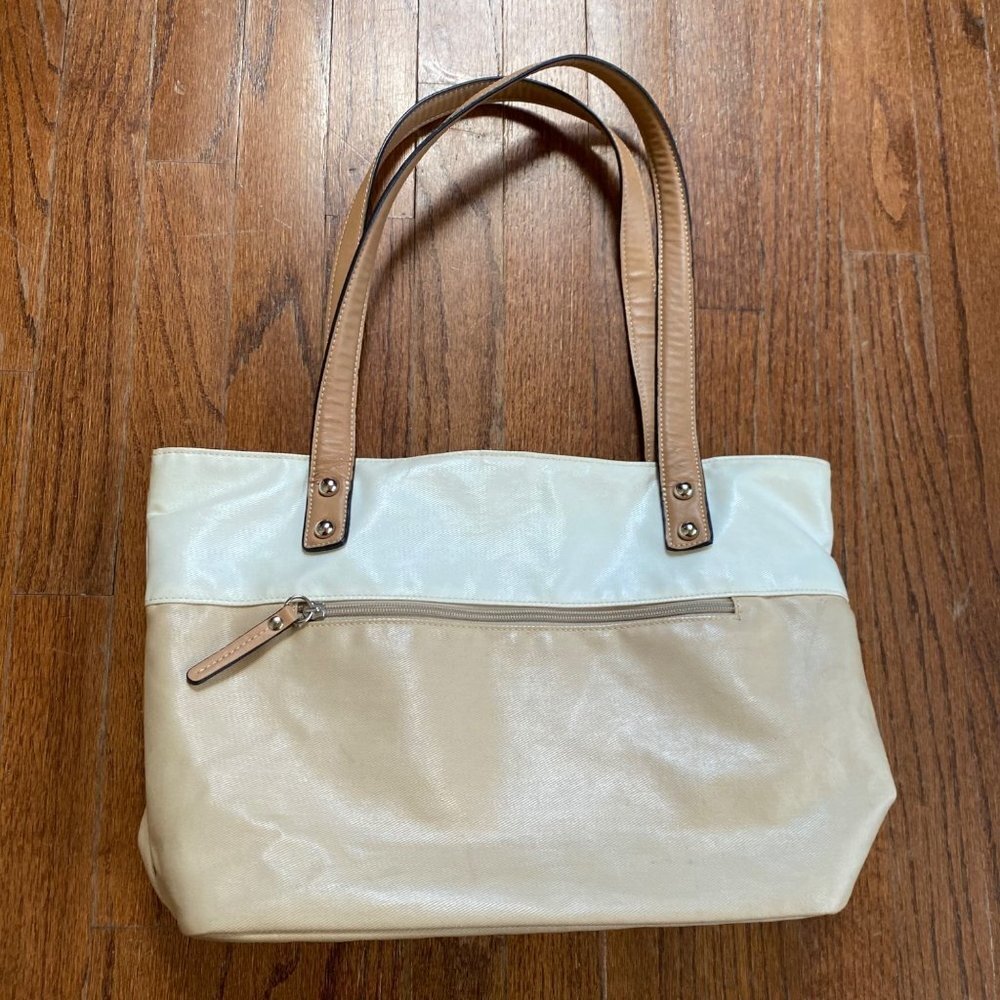 Giani Bernini Women Shoulder Bag Pebble Hobo Handbag Purse Tote Beige Colorblock - Picture 11 of 12